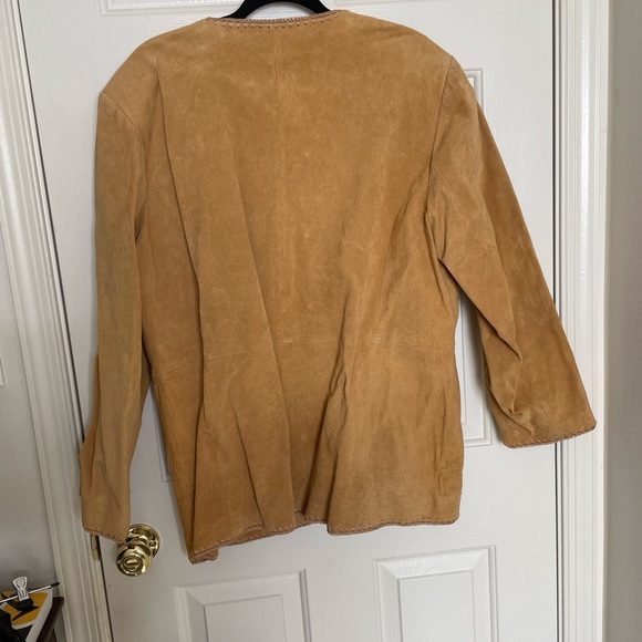 Terry Lewis  Classic Luxuries Tan Suede leather Jacket | 1X - Picture 3 of 14